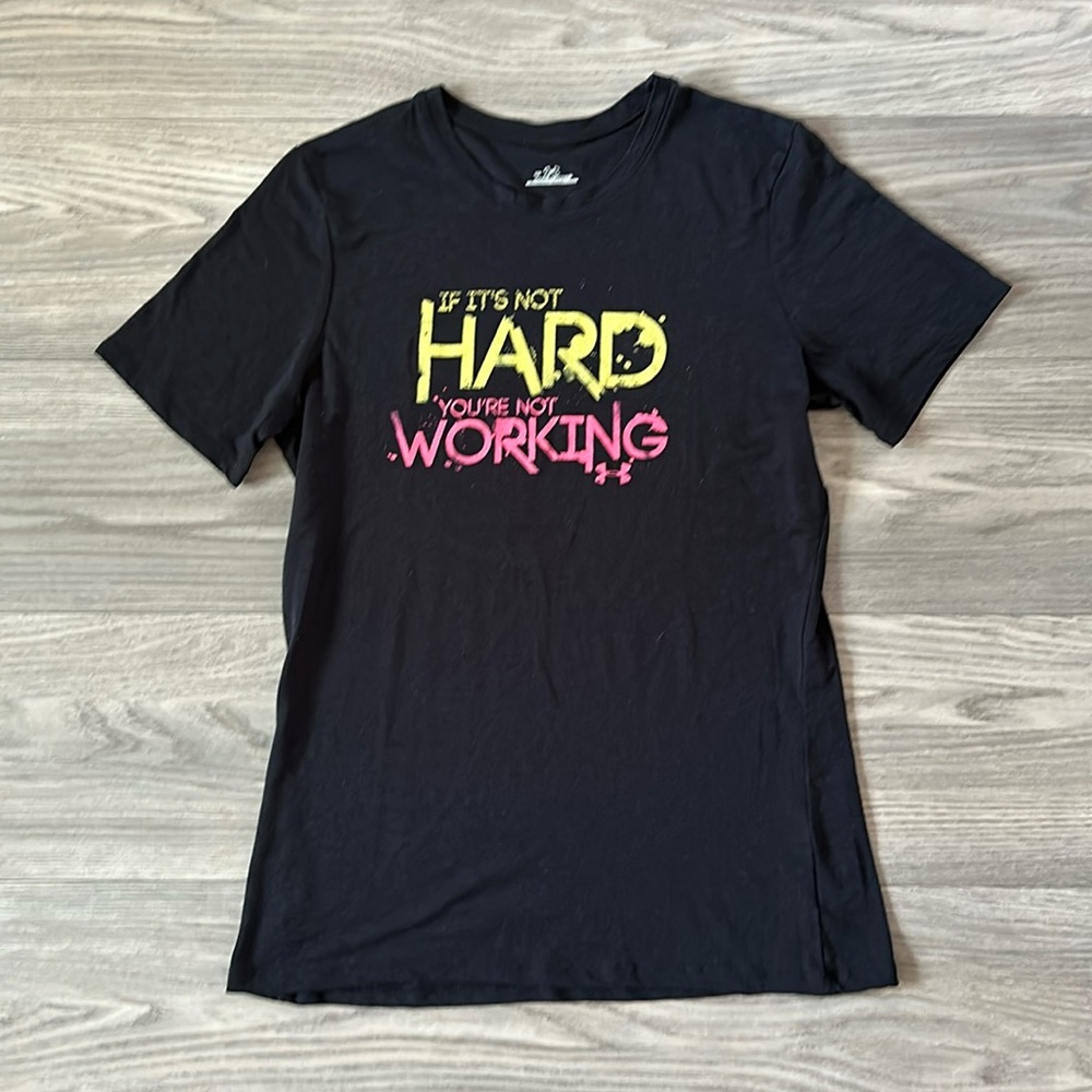 Under Armour - M - 2 Sided - “Hard Work” Tee